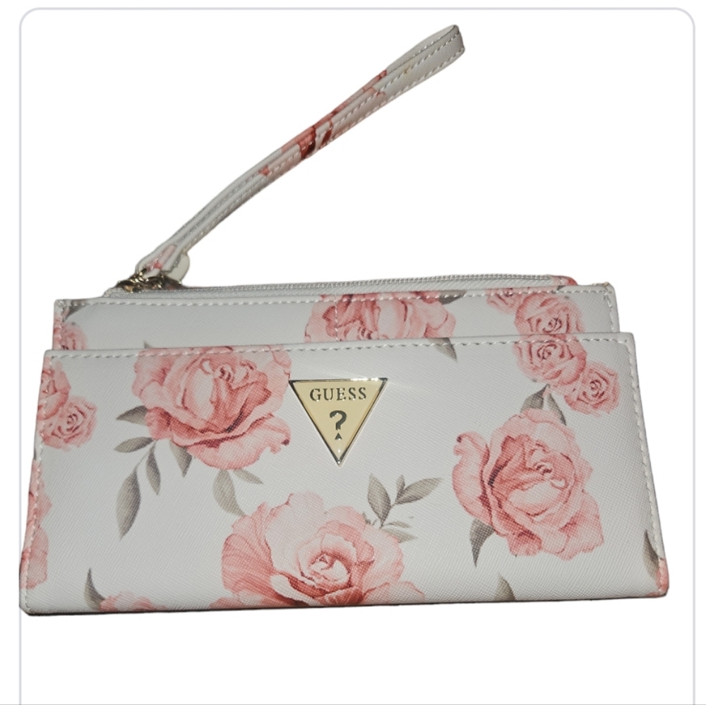 Guess pink with roses. 4.5"H x 8"W NWOT